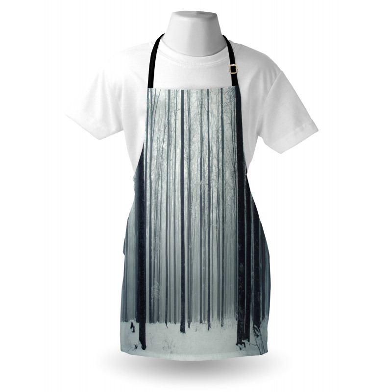 Foggy Mysterious Woods Apron