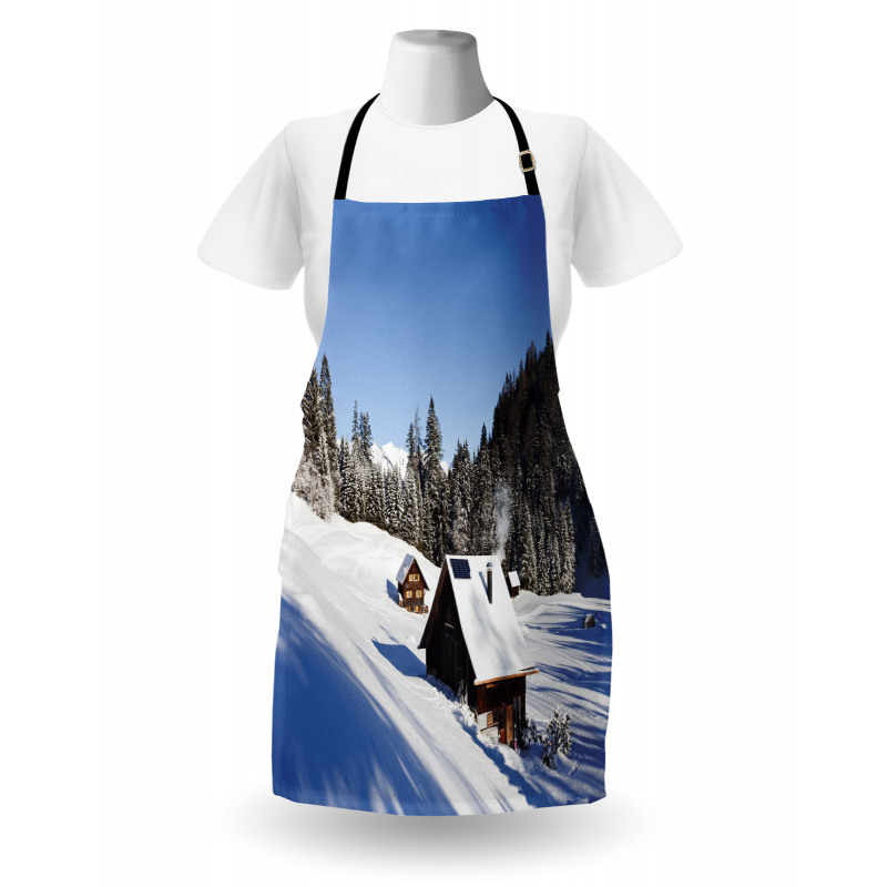 Log Cabins in Mountains Apron