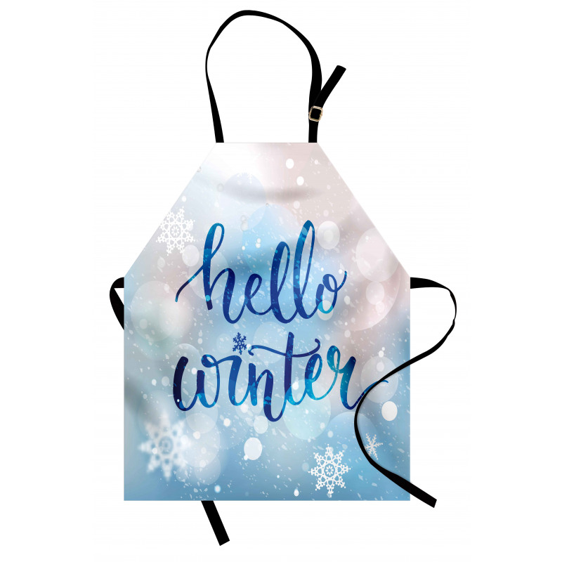 Hello Winter Words Snow Apron