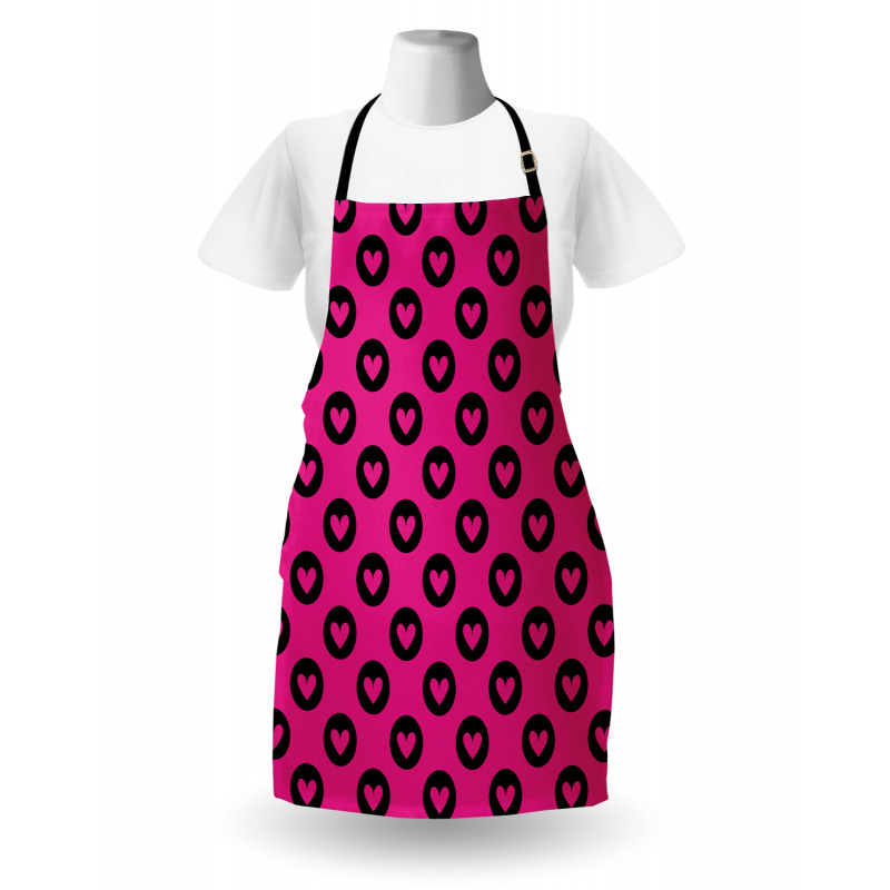 Hearts Big Black Spots Apron