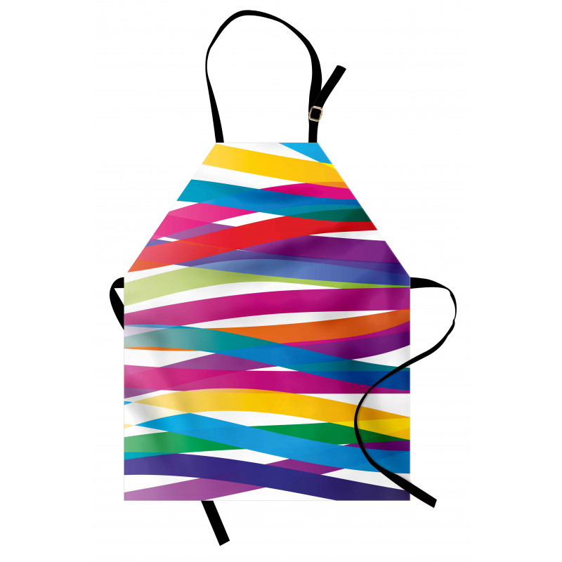 Vibrant Ribbon Design Apron