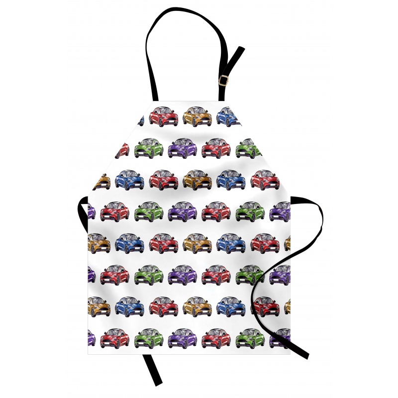 Colorful Fast Sports Car Apron