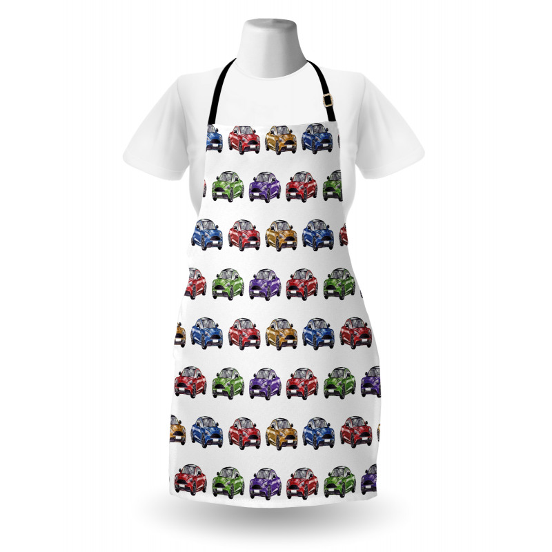 Colorful Fast Sports Car Apron