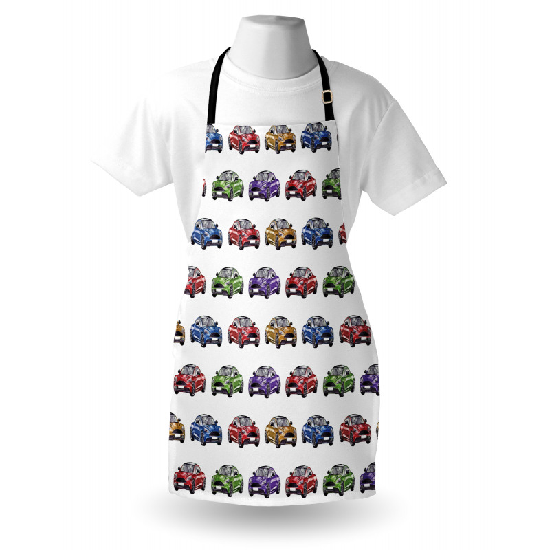 Colorful Fast Sports Car Apron