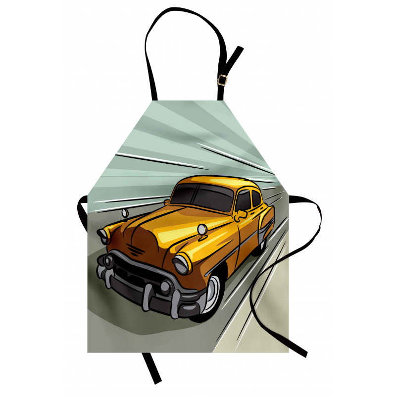 Yellow Vehicle Speeding Apron