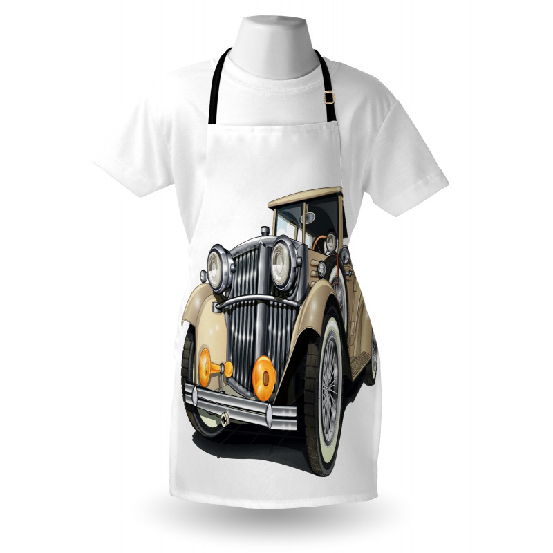 Vintage Vehicle Hand Drawn Apron