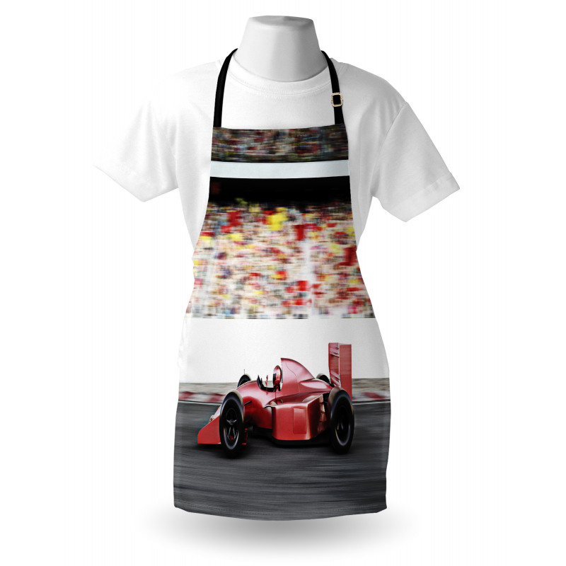 Red Race Car Side View Apron