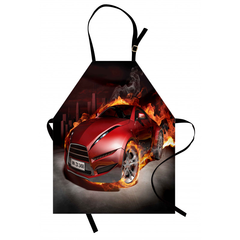 Burnout Tires Sport Car Apron