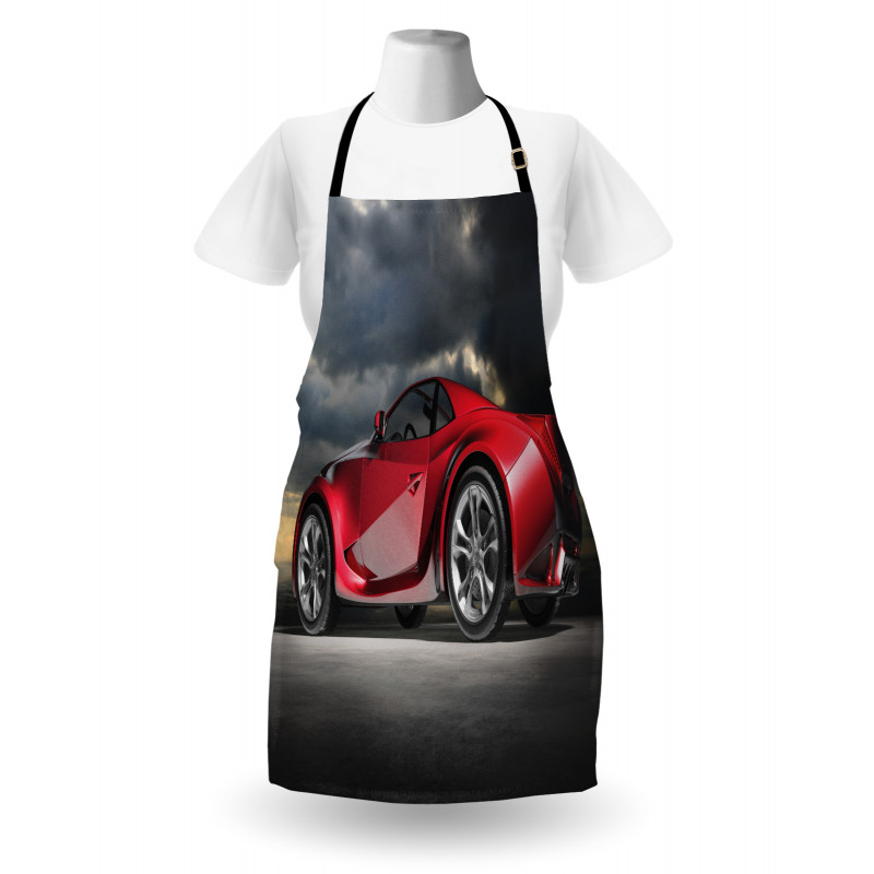 Modern Red Sports Vehicle Apron