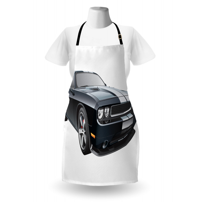 Black Modern Ride Design Apron