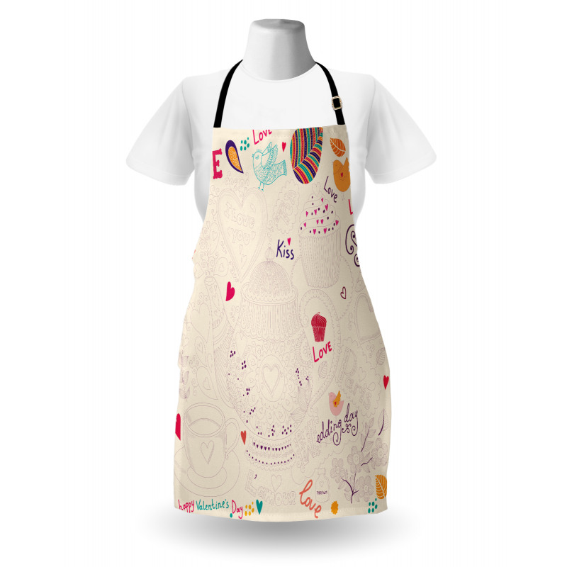 Hand Drawn Doodle Pot Apron