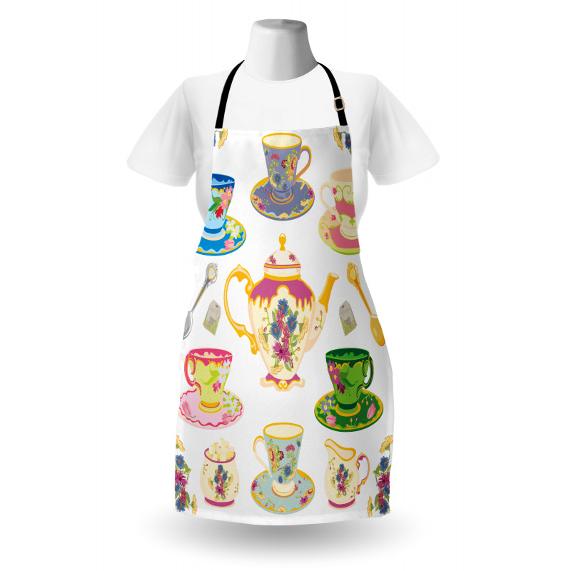 Vivid Teacups Sweets Apron