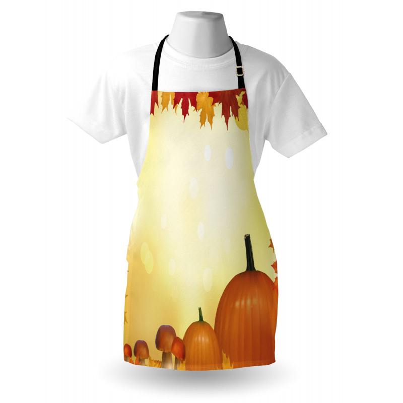 Mushrooms Pumpkins Apron