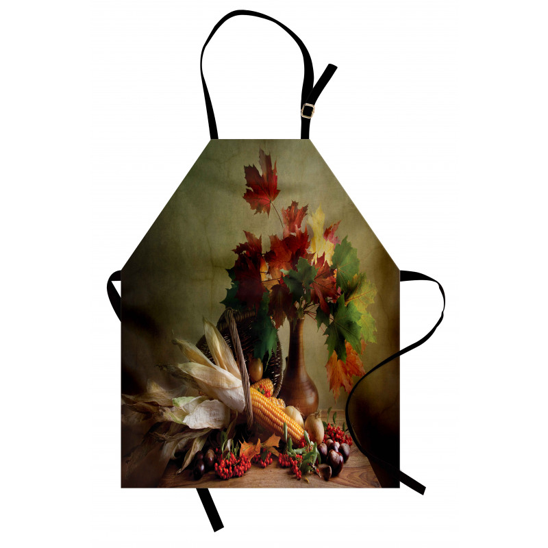 Fall Vegetables Leaves Apron