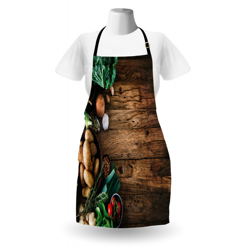 Wooden Table Vegetable Apron