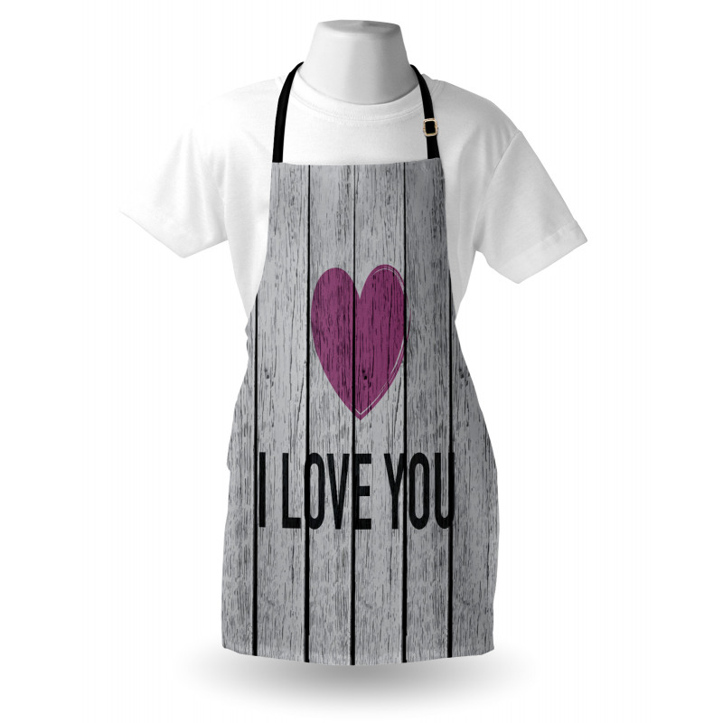 Words on Wood Planks Apron