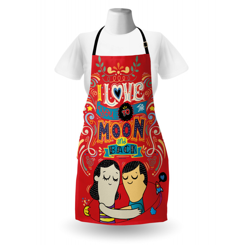 Couple Hug Oriental Apron