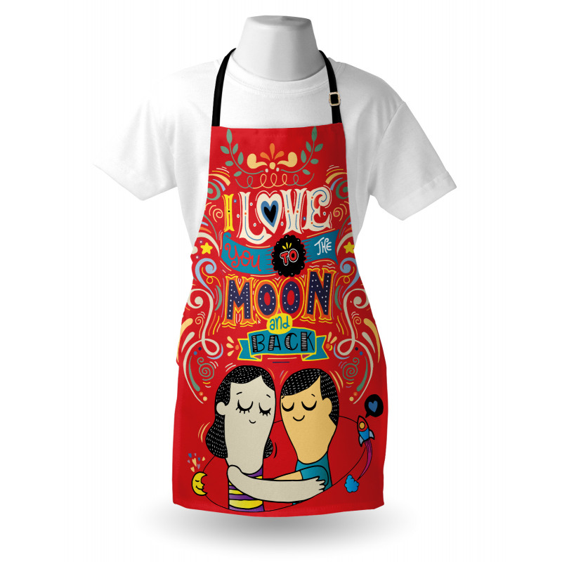 Couple Hug Oriental Apron