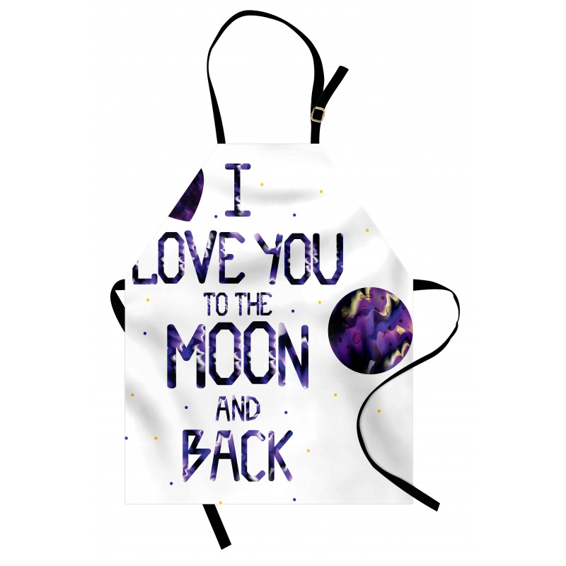 Universe Moon Heart Apron