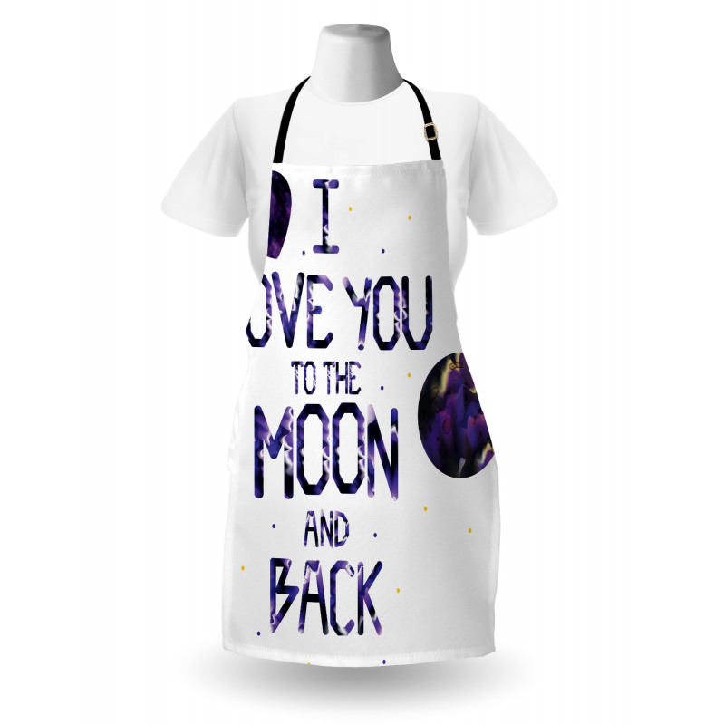 Universe Moon Heart Apron