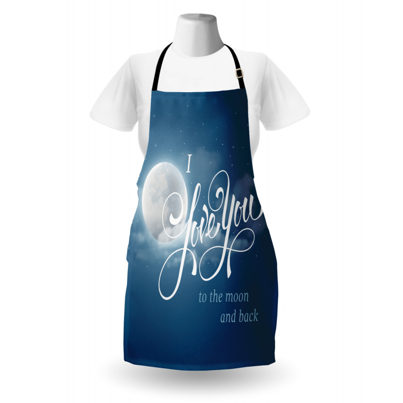 Night Sky Full Moon Apron