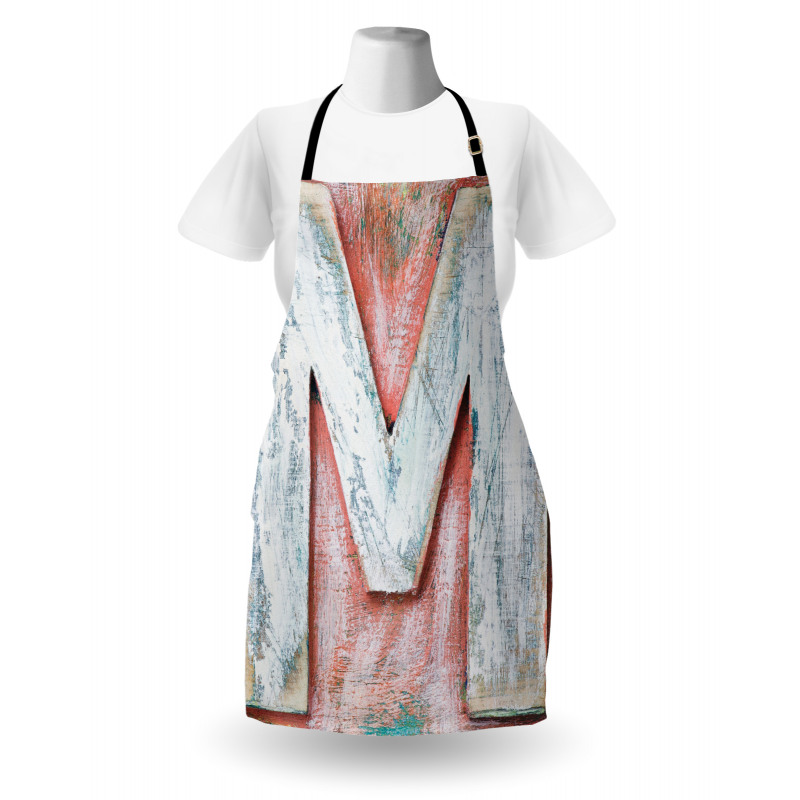 Old Wood Patterned M Apron