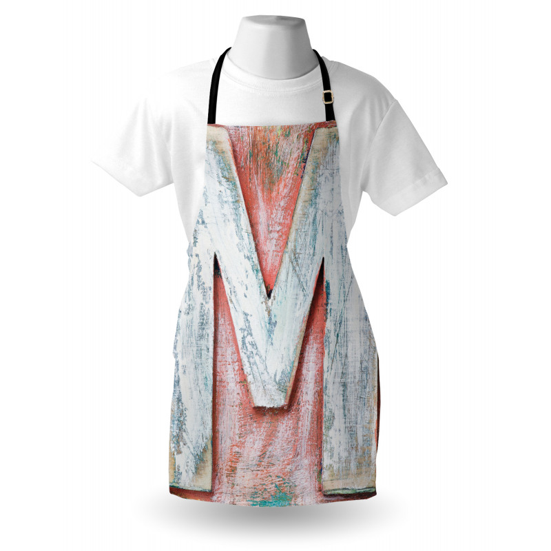 Old Wood Patterned M Apron