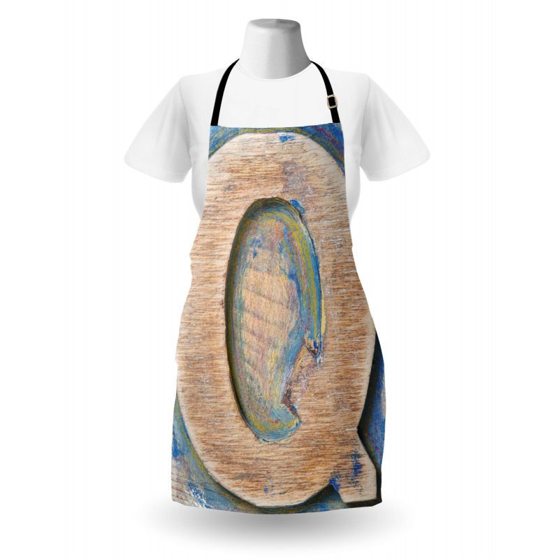 Q Uppercase Worn Wood Apron