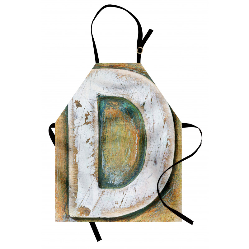 Rustic Initials Grunge Apron