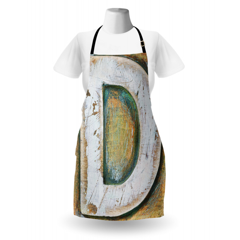 Rustic Initials Grunge Apron