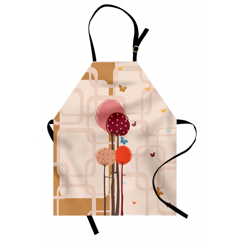 Colorful Trees Butterfly Apron