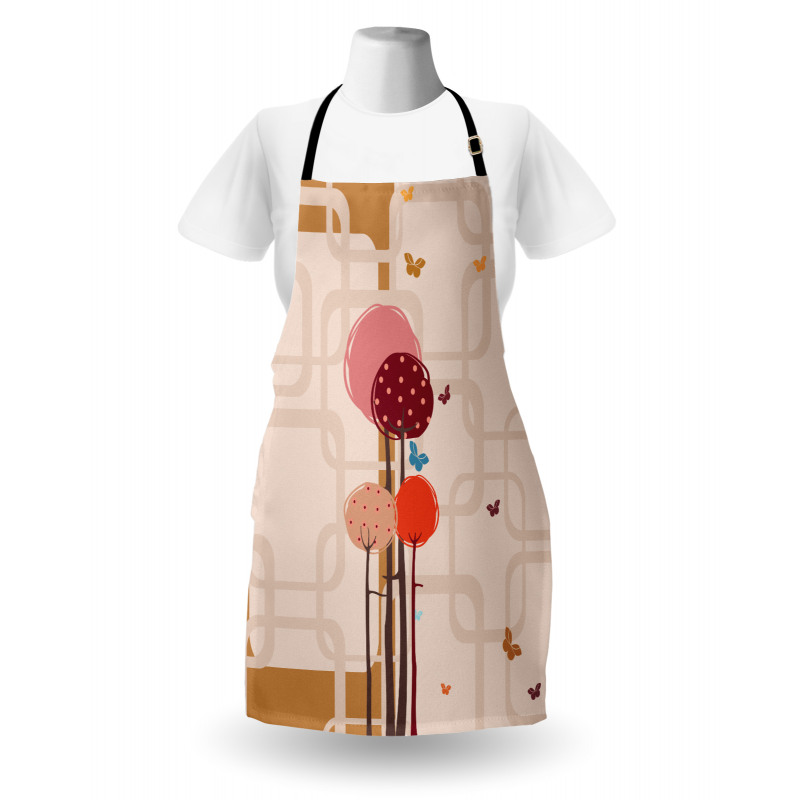 Colorful Trees Butterfly Apron