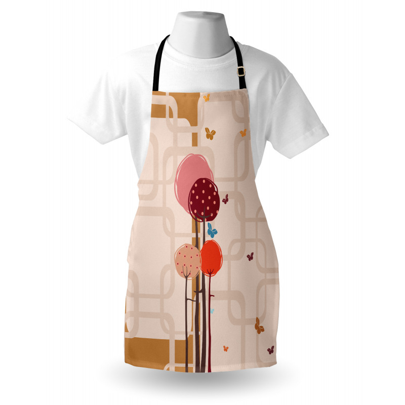 Colorful Trees Butterfly Apron