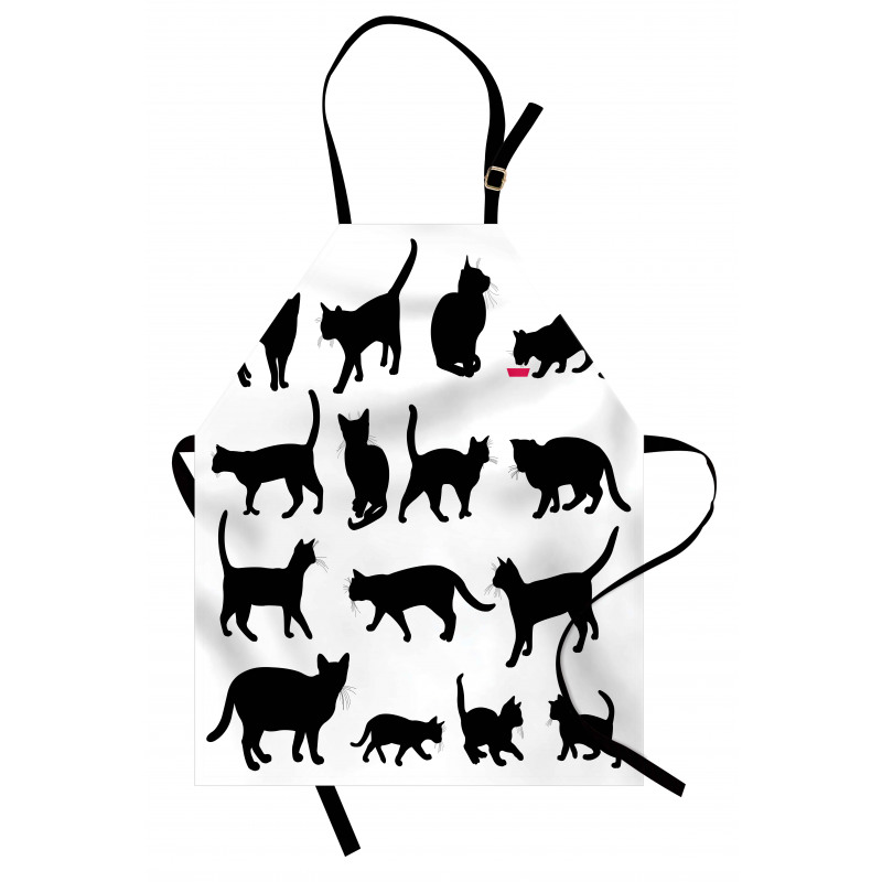 Black Kittens Pets Paws Apron