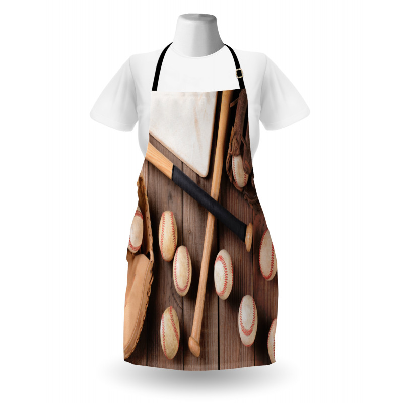 Bats Balls and Gloves Apron