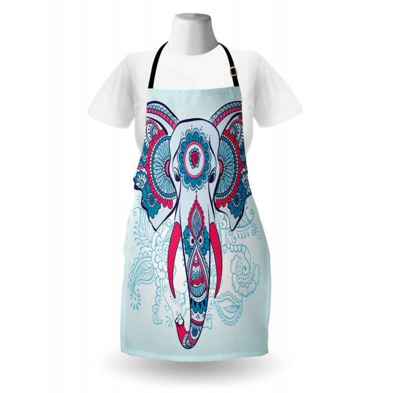 Doodle Elephant Design Apron