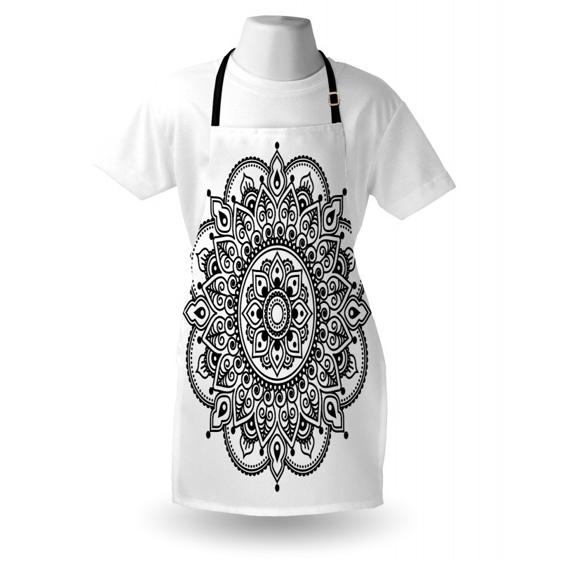 Symmetrical Flower Art Apron