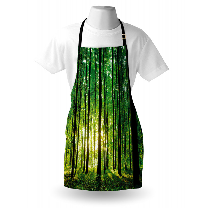 Green Woodland Sunrise Apron