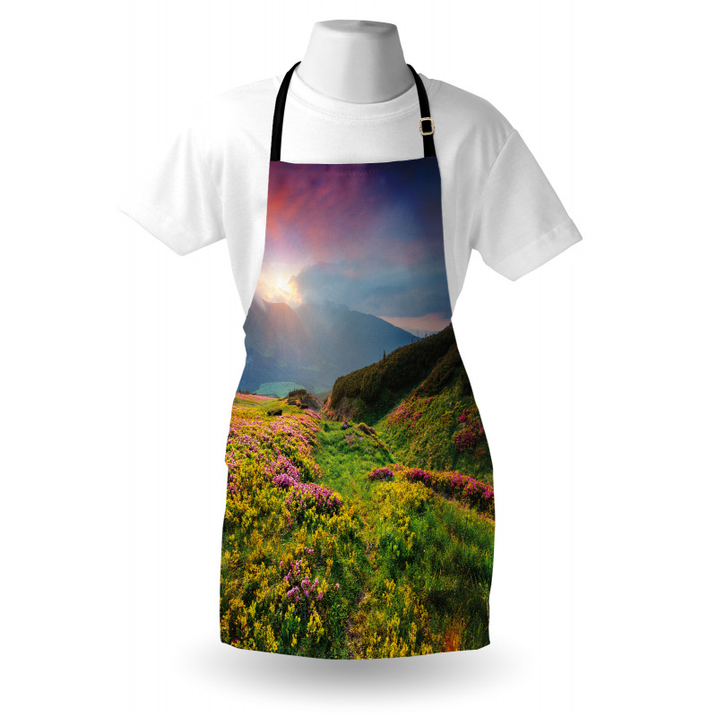 Summer Scene Flowers Apron