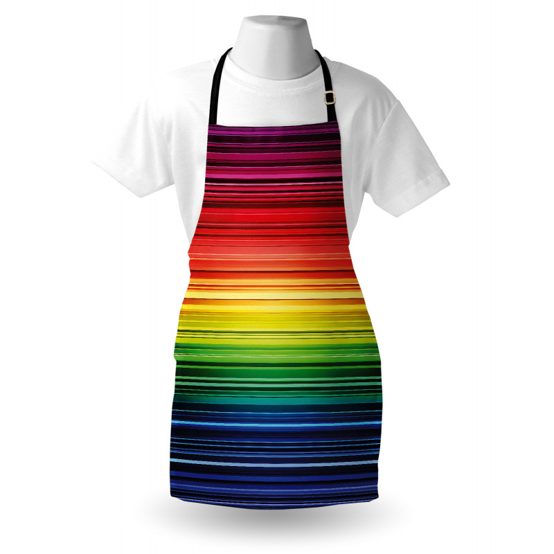 Rainbow Stripes Neon Apron