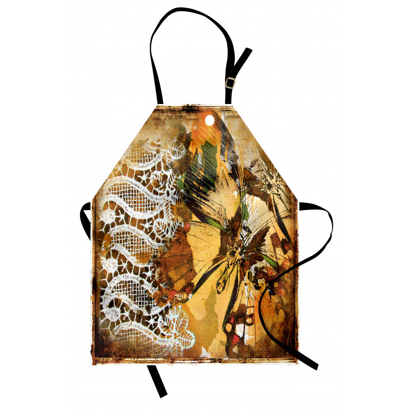 Butterfly and Lace Ornate Apron