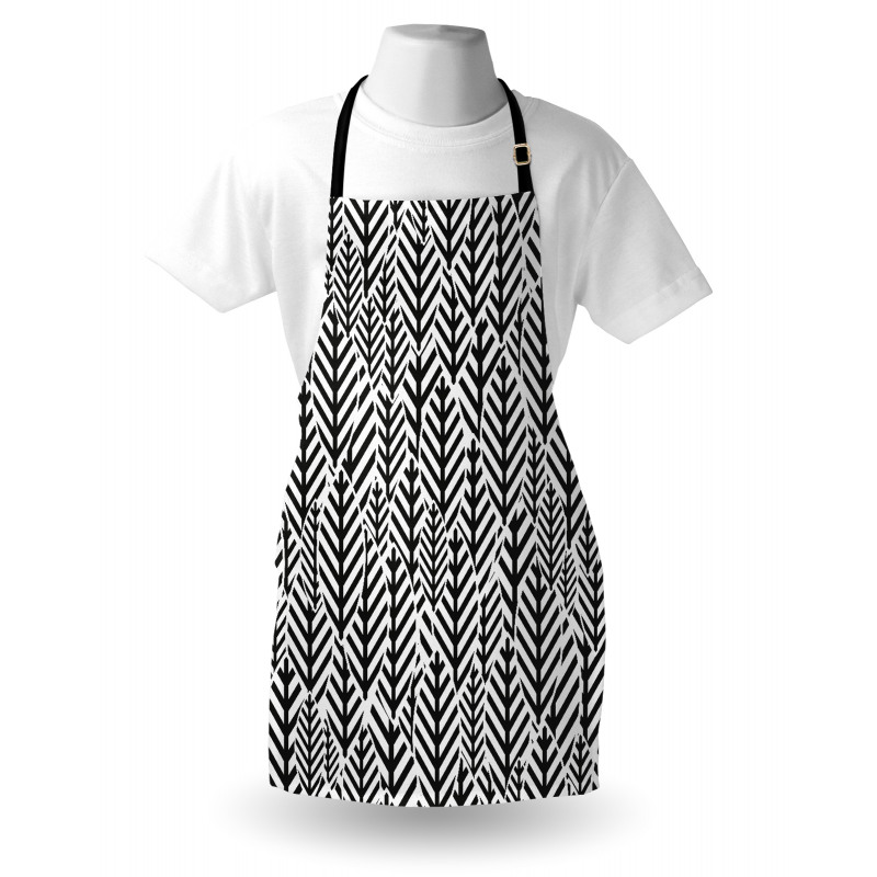 Modern Abstract Leaves Apron