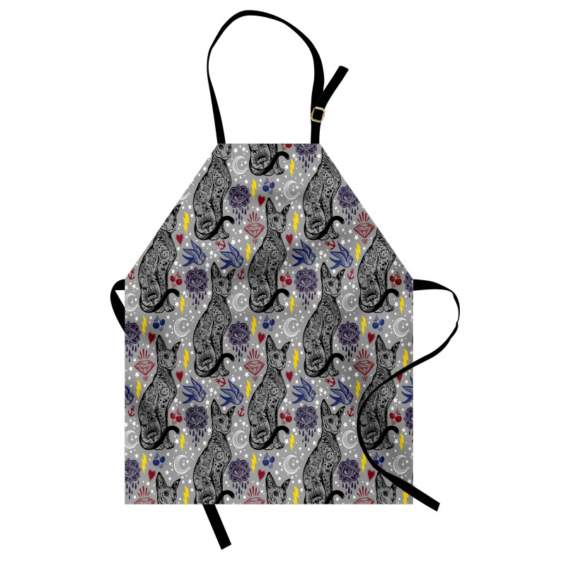 Vintage Mystical Cat Apron