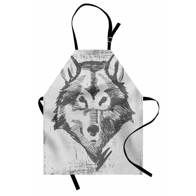 Detailed Sketch Canine Apron