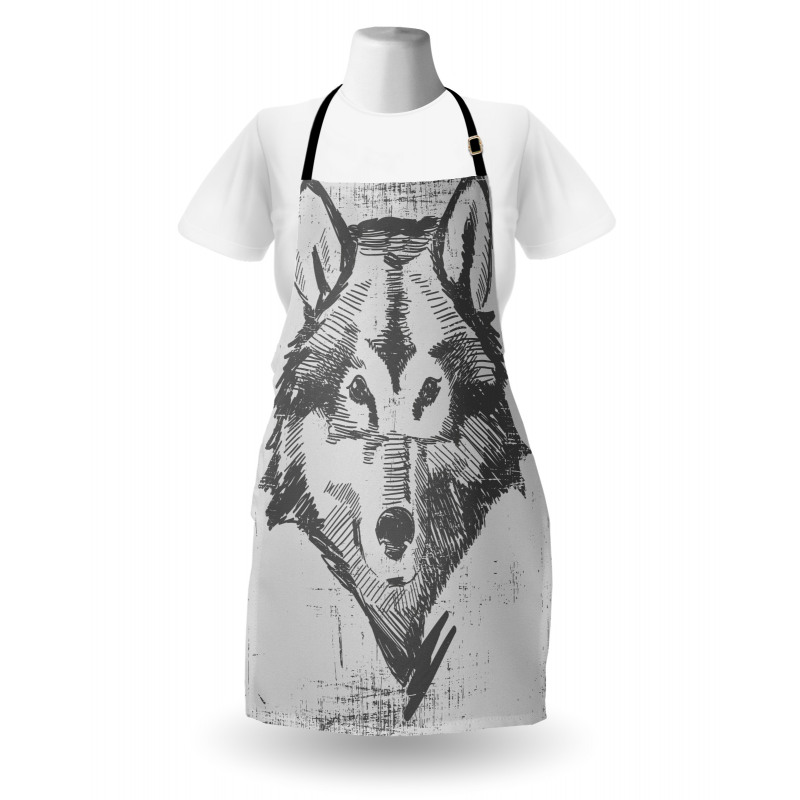 Detailed Sketch Canine Apron