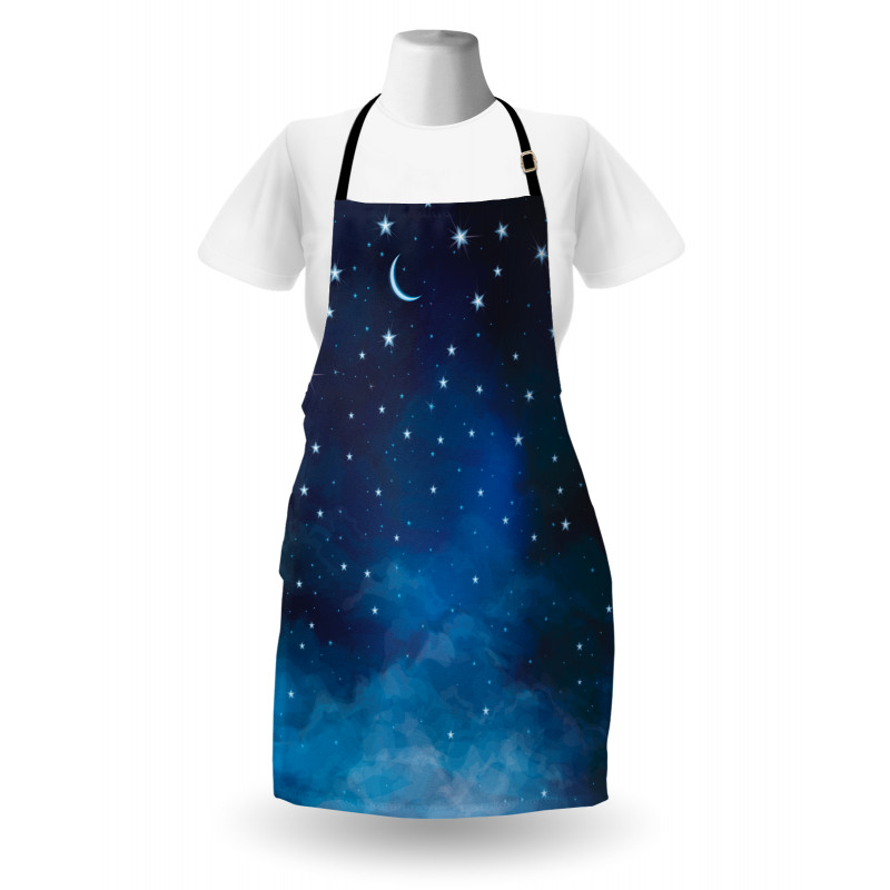 Night Time with Moon Star Apron