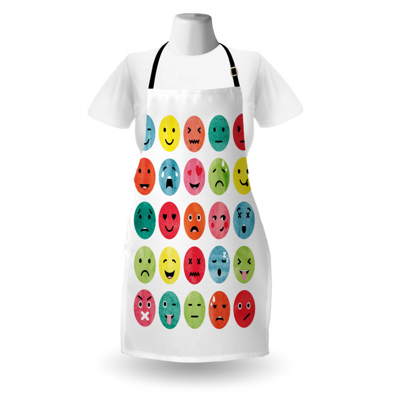 Abstract Watercolor Faces Apron