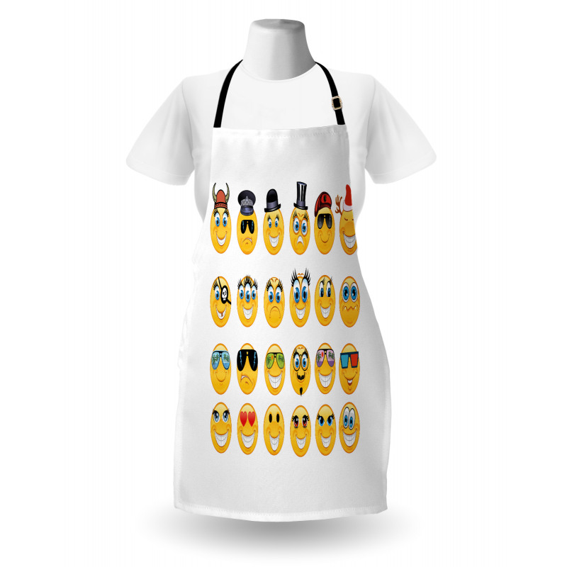 Cartoon Faces Viking Apron