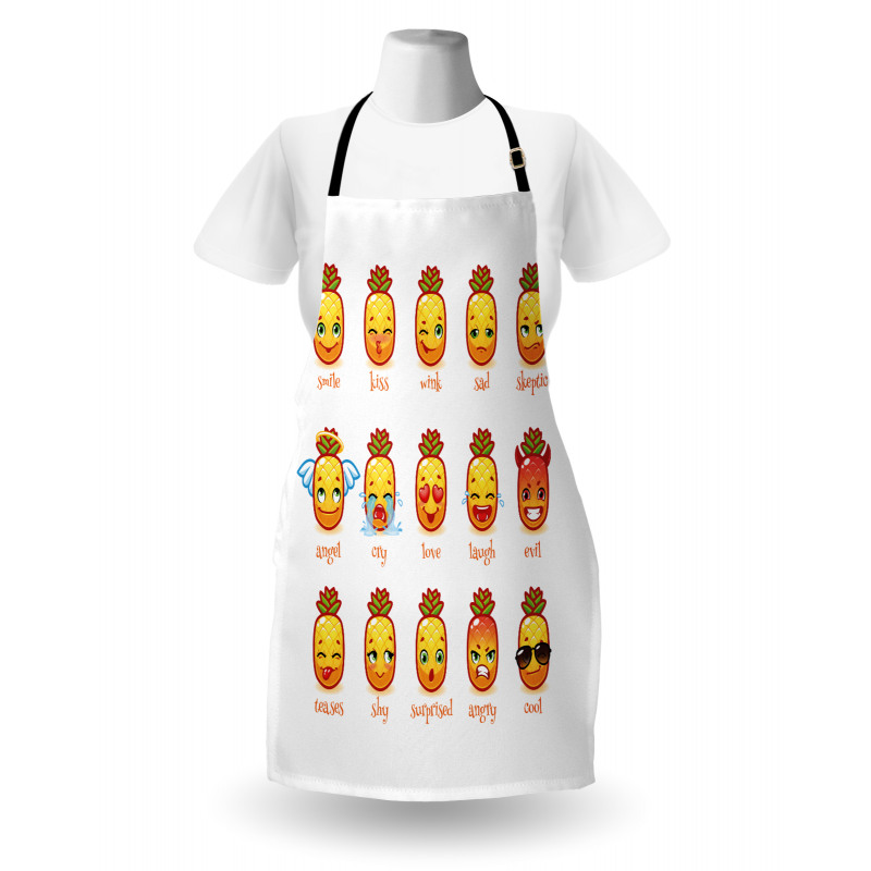 Funny Face Pineapples Apron