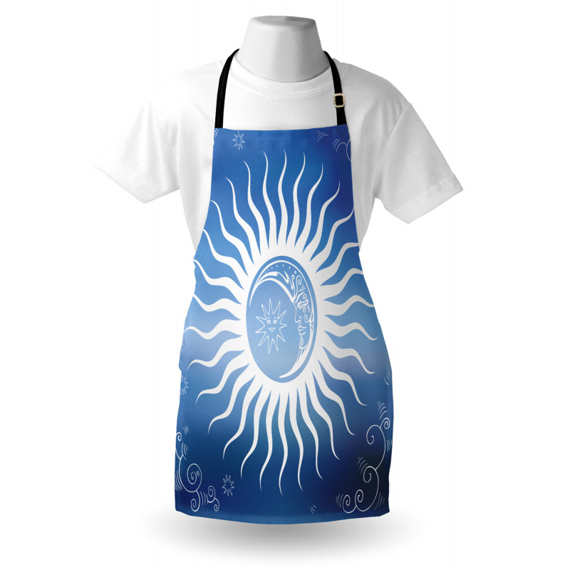 Crescent Moon Curlicues Apron